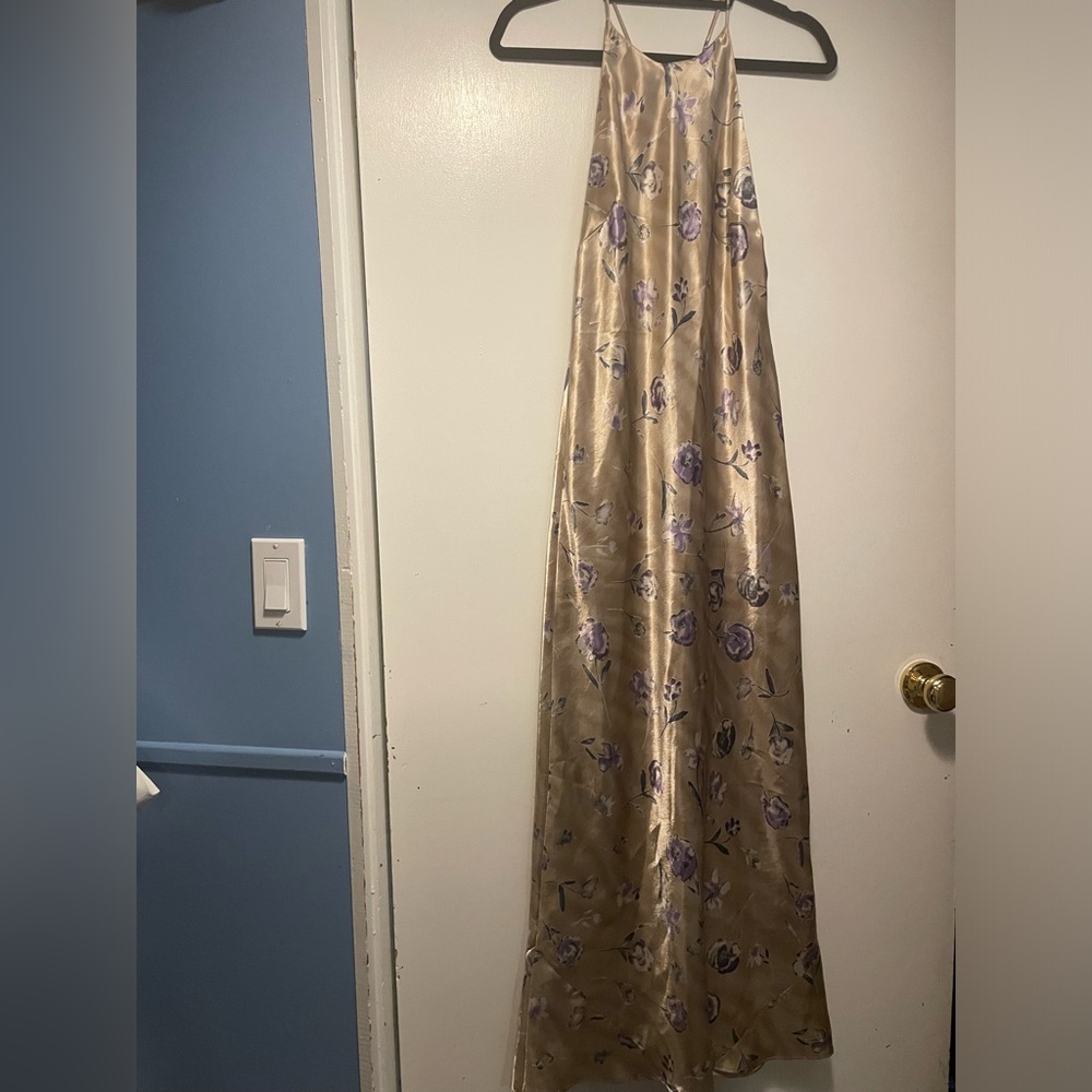 Vintage La Senza Slip Dress High Neck 90s Size Small